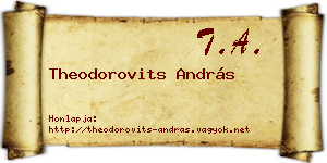 Theodorovits András névjegykártya