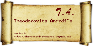 Theodorovits András névjegykártya